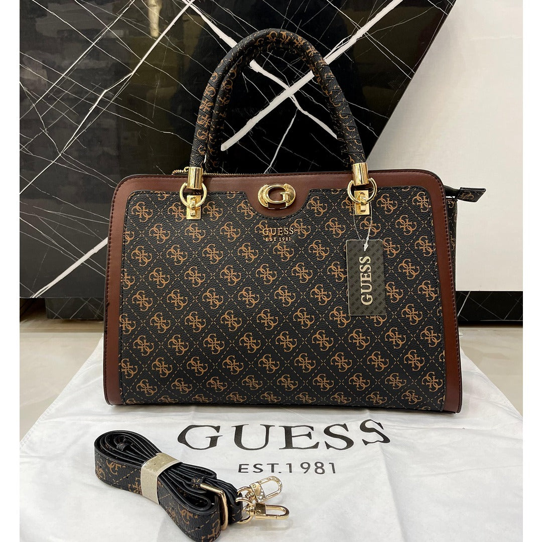 GUESS IZZY 4G LOGO SATCHEL BAG