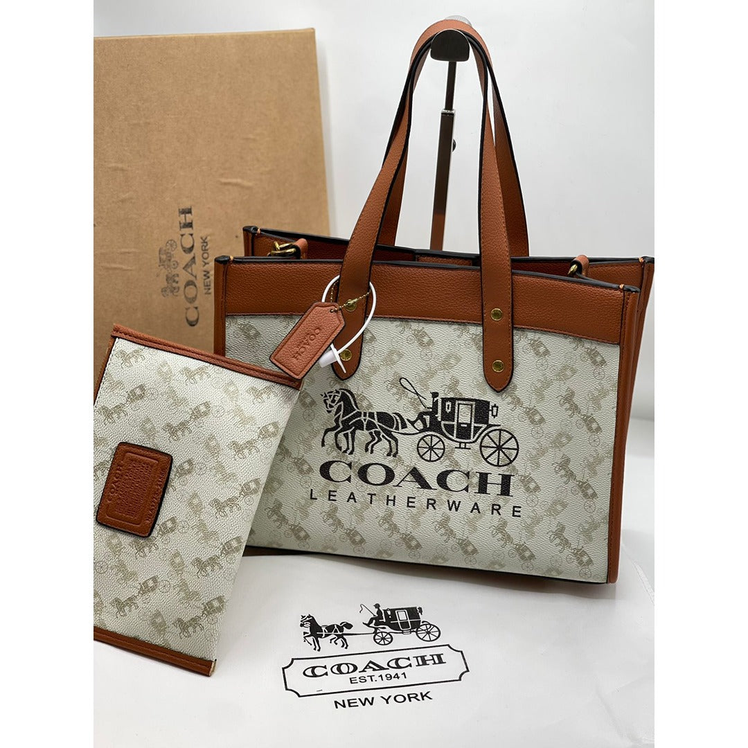 COACH FIELD TOTE BAG 30 COLOR BLOCK