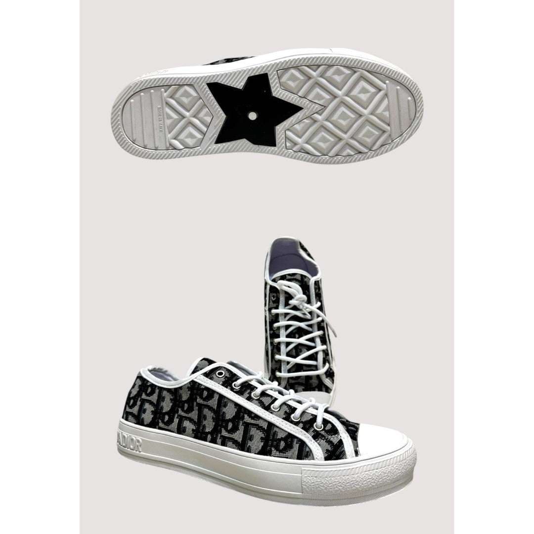 CHRISTIAN DIOR BLACK WHITE LOW TOP