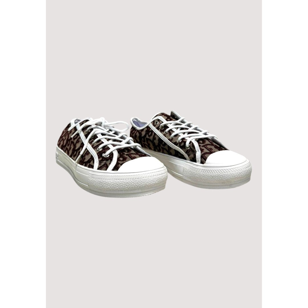 CHRISTIAN DIOR MAROON WHITE LOW TOP