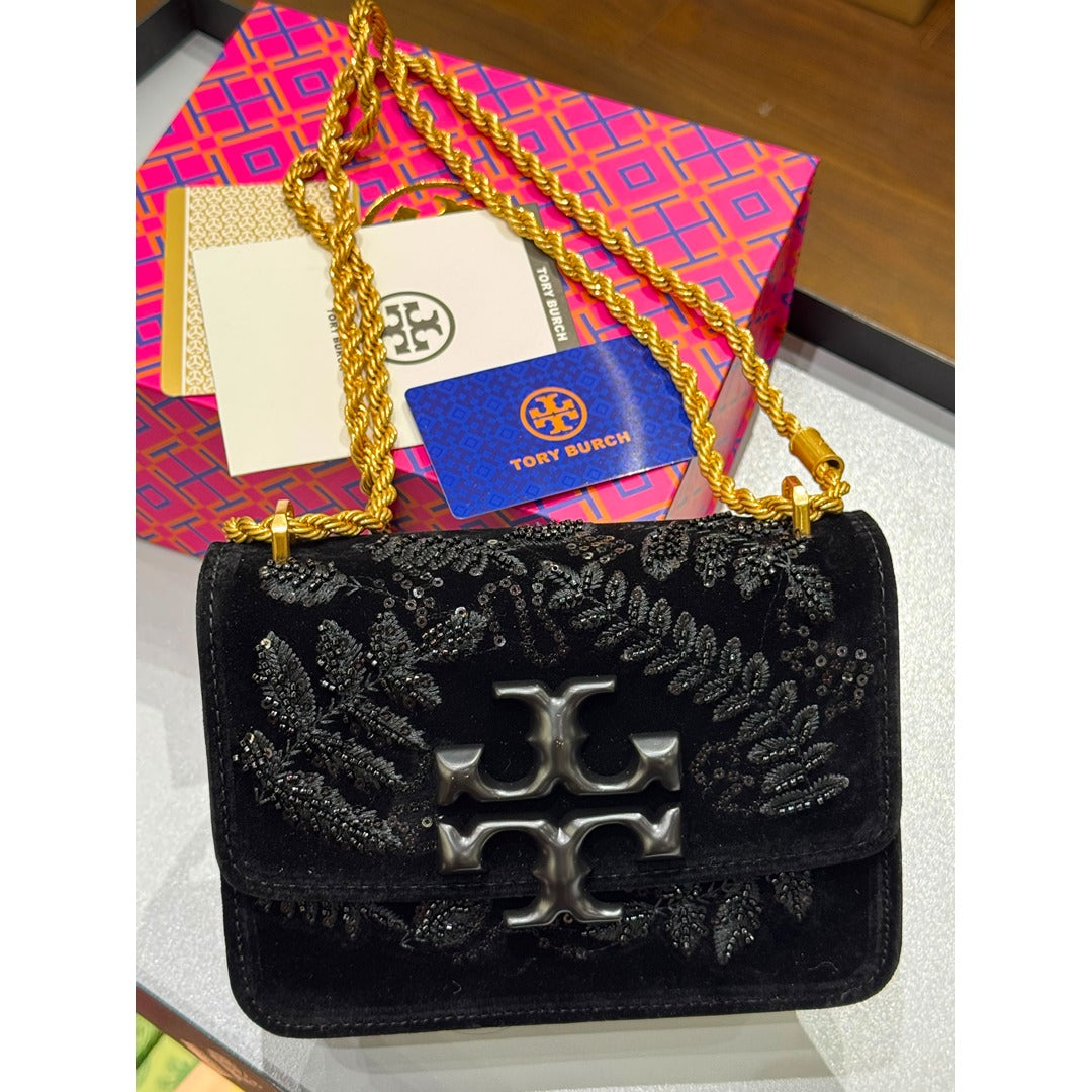 TORY BURCH ELEANOR EMBROIDERED VELVET