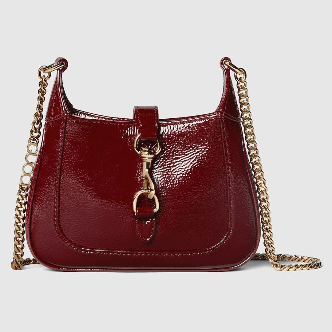 GUCCI JACKIE NOTTE MINI PATENT BAG