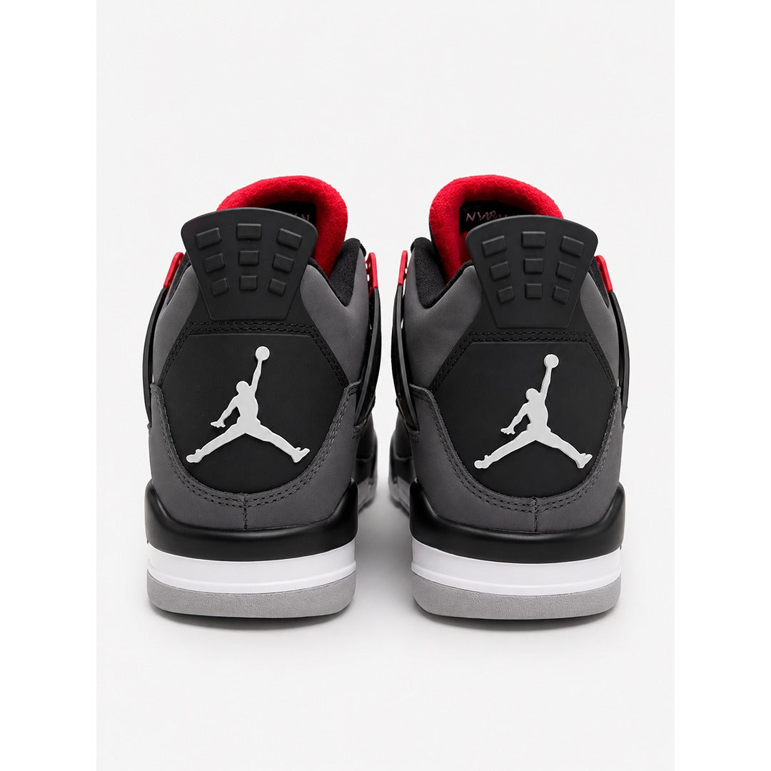 NIKE AIR JORDAN RETRO 4 GREY RED SHOES