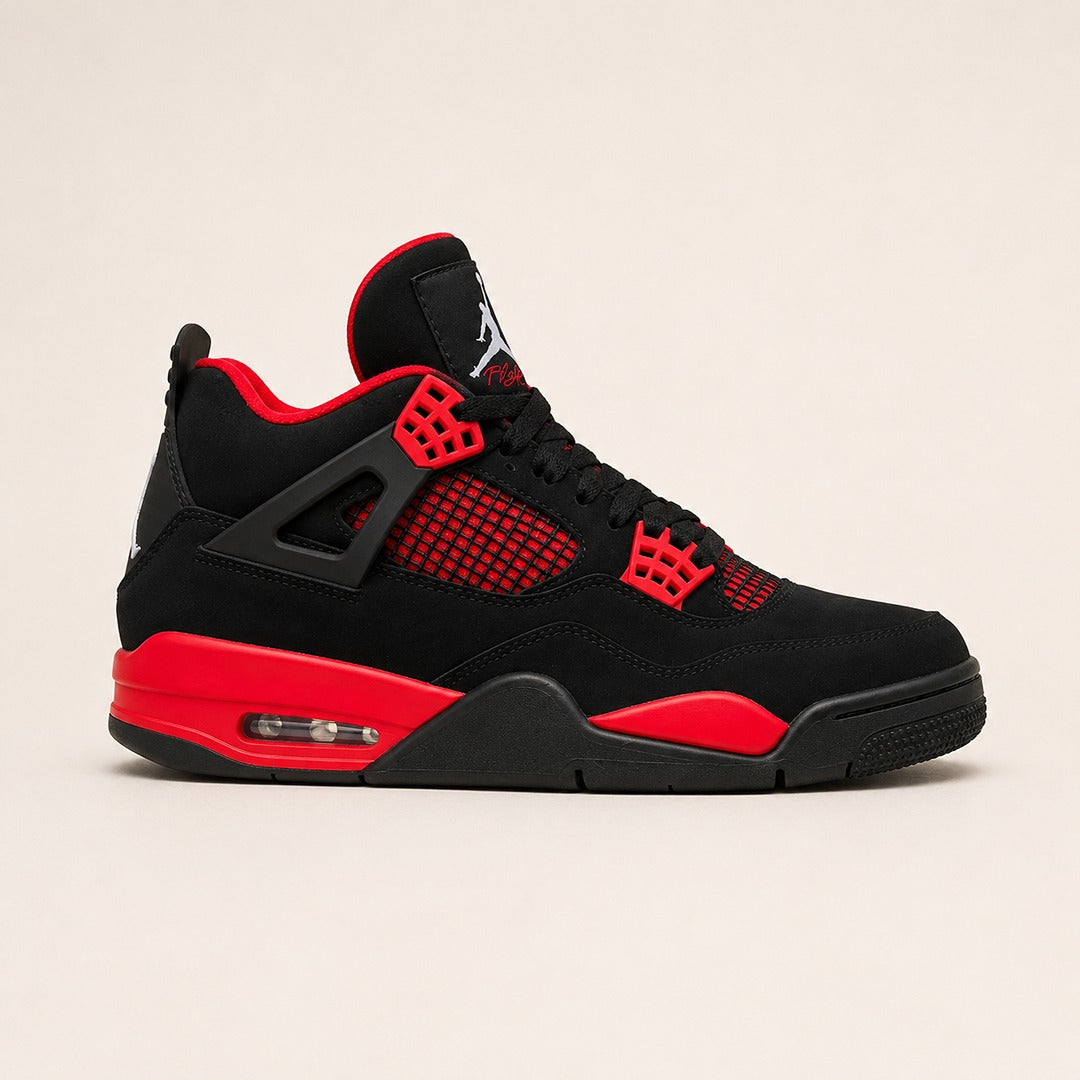 NIKE AIR JORDAN RETRO 4 THUNDER RED BLACK