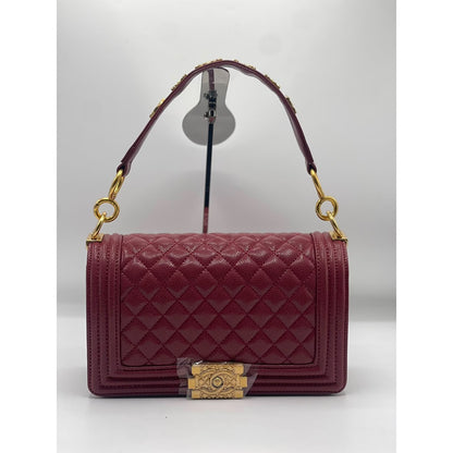 CHANEL LE BOY GOLD SIGNATURE HANDBAG