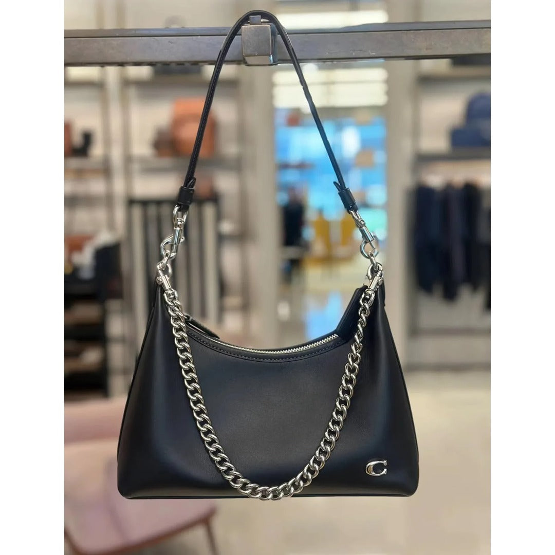 COACH BLACK JULIET SHOULDER BAG 25