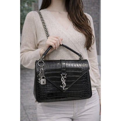 YSL COLLEGE MEDIUM IN QUILTED MONOGRAM