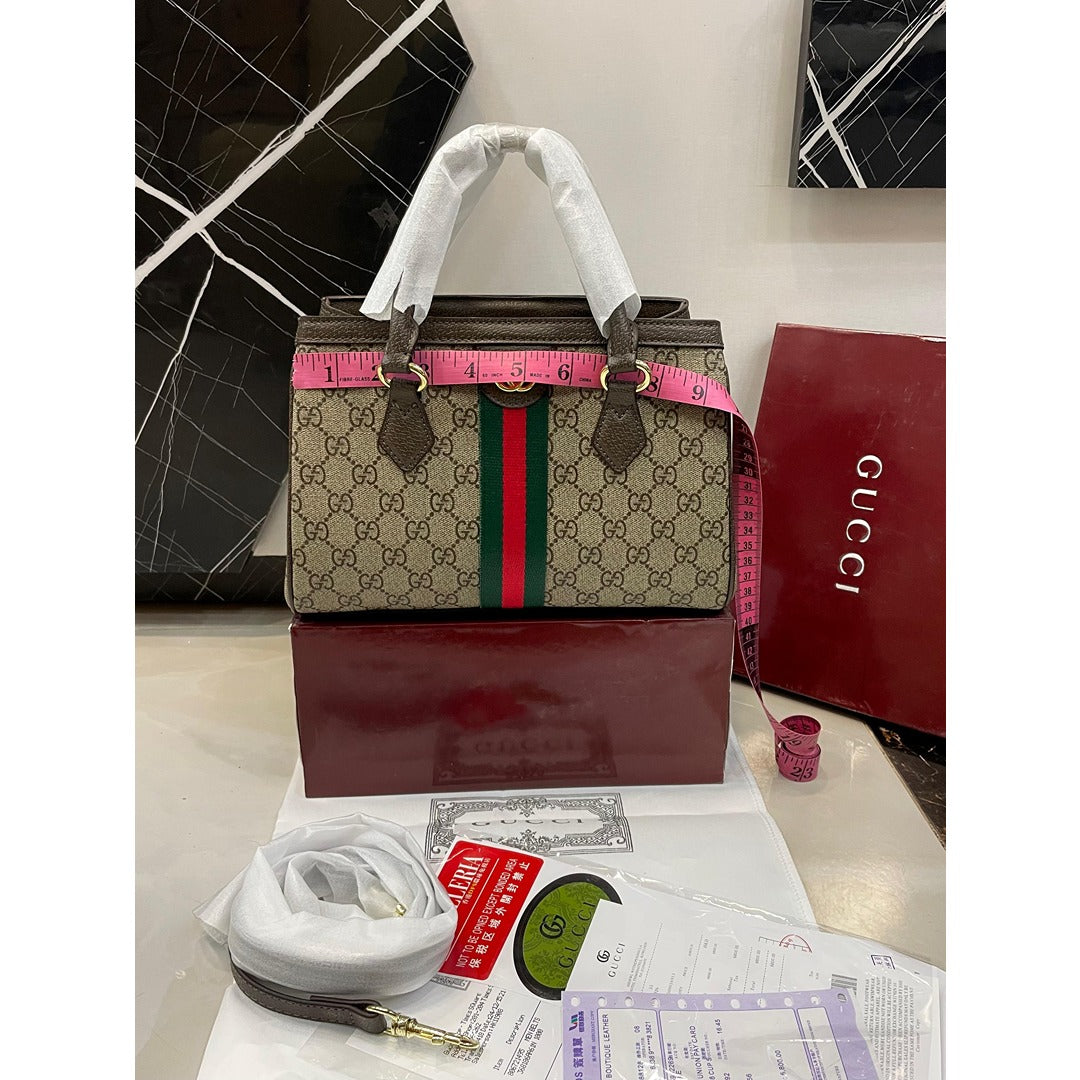 GUCCI OPHIDIA GG SIGNATURE CANVAS TOTE BAG