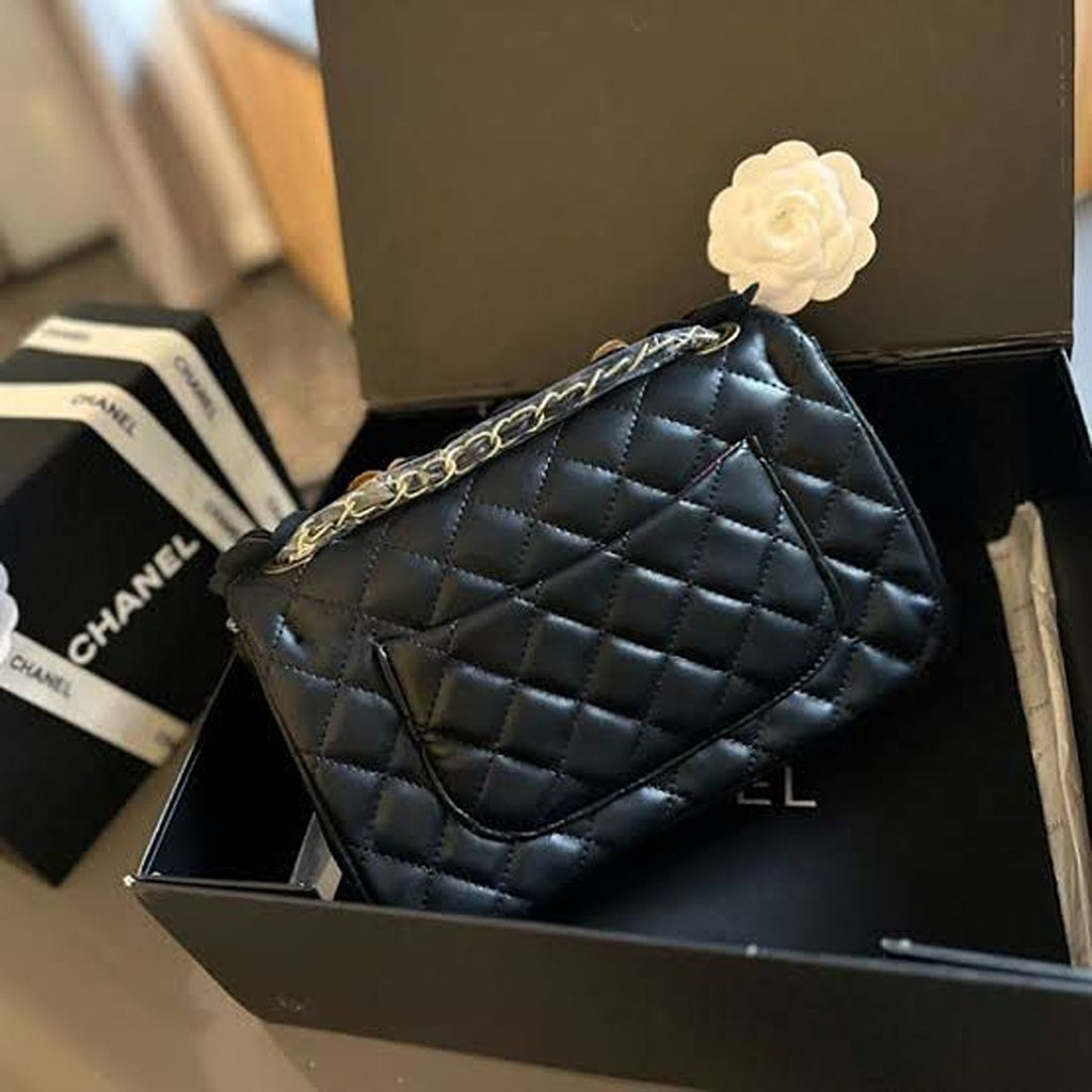 CHANEL CAMELLIA METALLIC ANTIQUE FLAP BAG