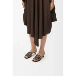 LOEWE PETAL ANAGRAM BLACK SLIDE CALF SKIN