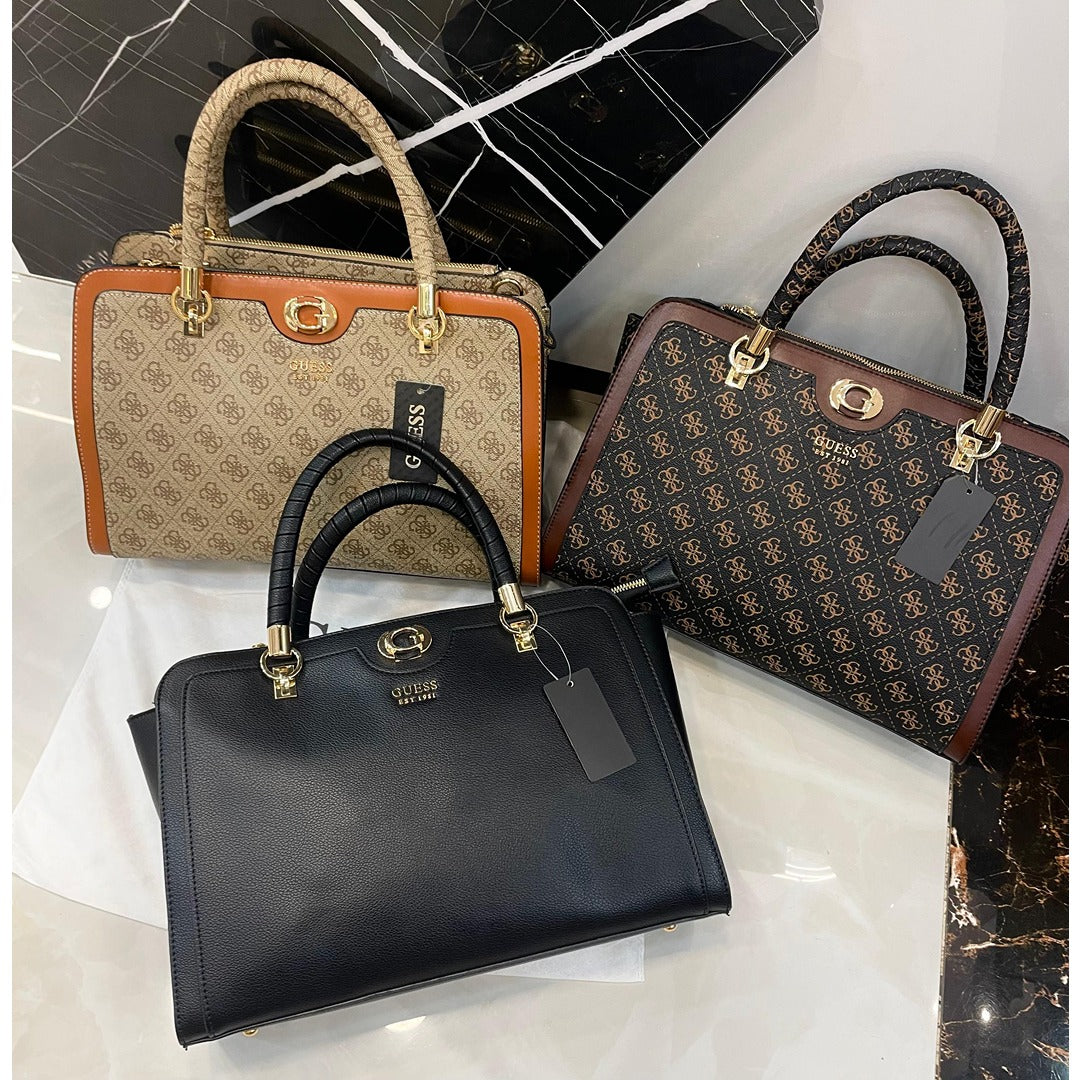 GUESS IZZY 4G LOGO SATCHEL BAG