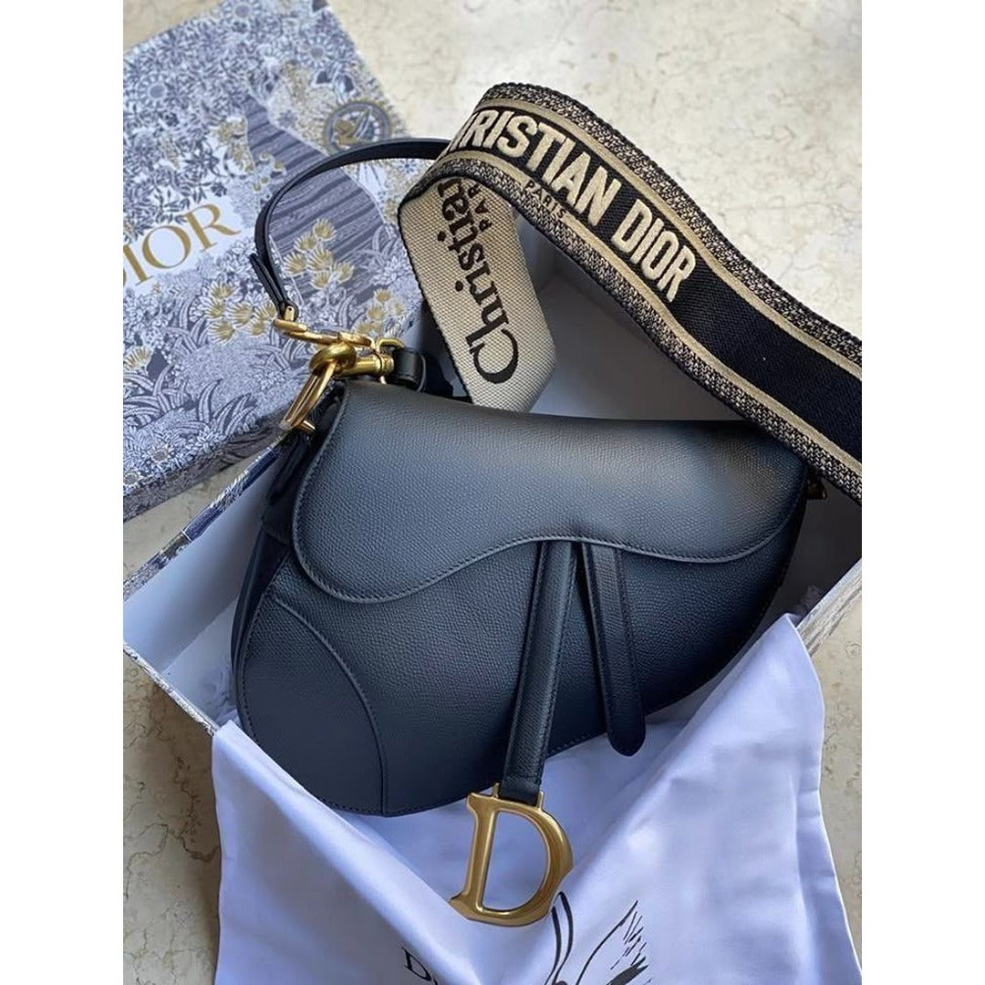 CHRISTIAN DIOR SADDLE LEATHER MINI HANDBAG