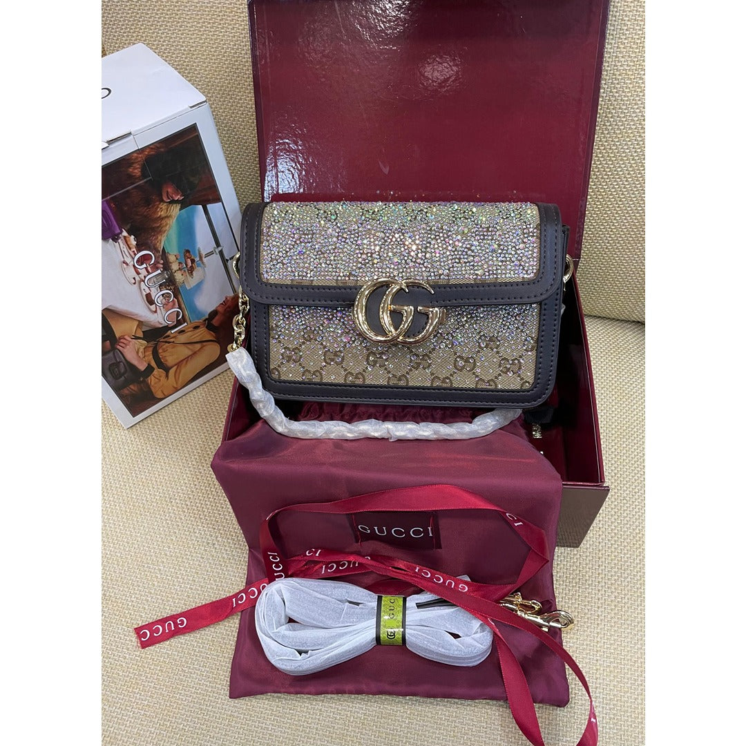 GUCCI GO SMALL GG CANVAS SHOULDER BAG