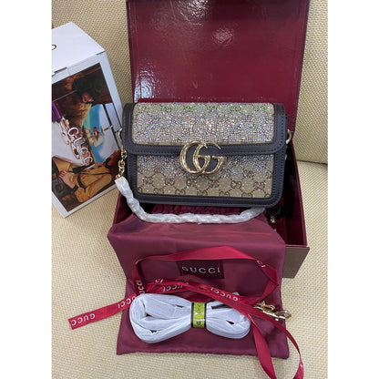 GUCCI GO SMALL GG CANVAS SHOULDER BAG