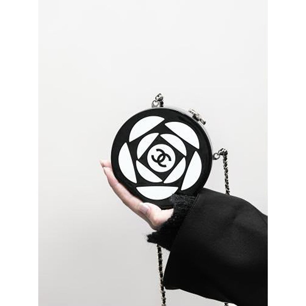 CHANEL CRUISE PLEXI CAMELIA MINI BAG