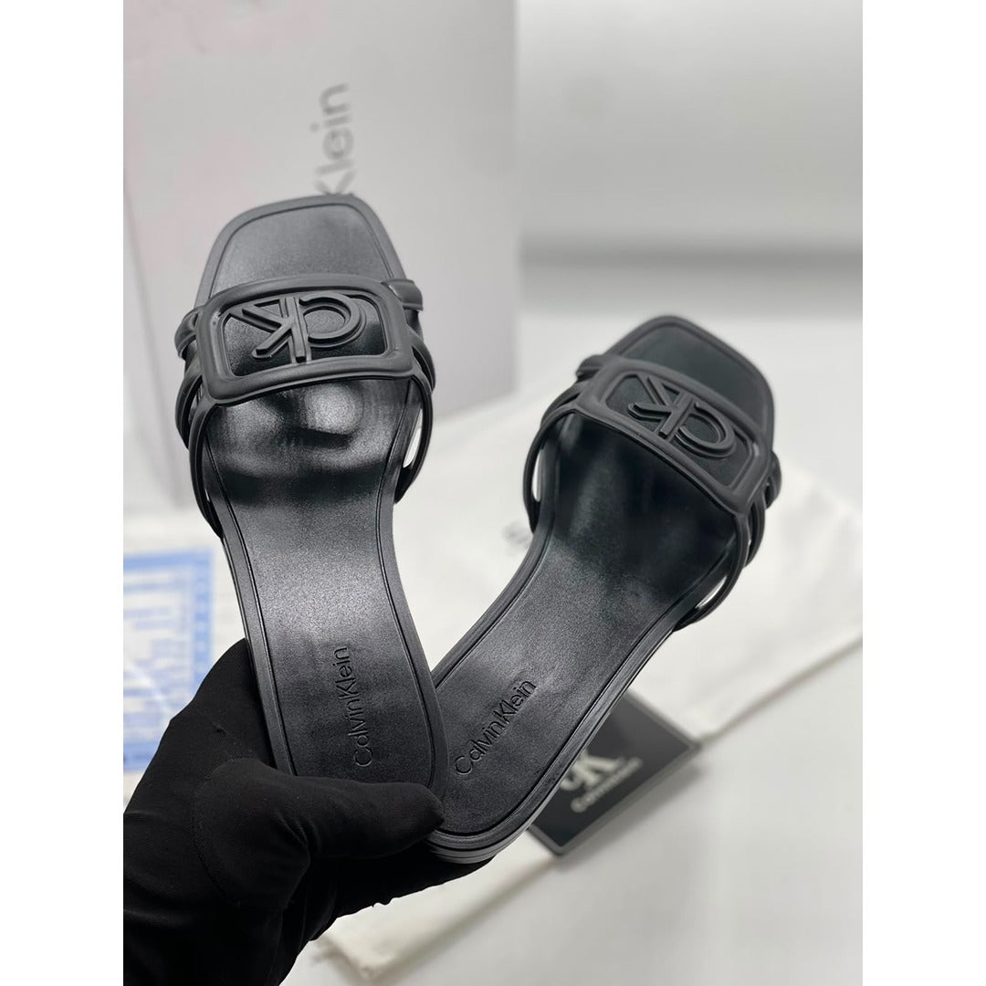 CALVIN KLEIN CK CUT OUT RUBBER SANDAL WITH COLORS