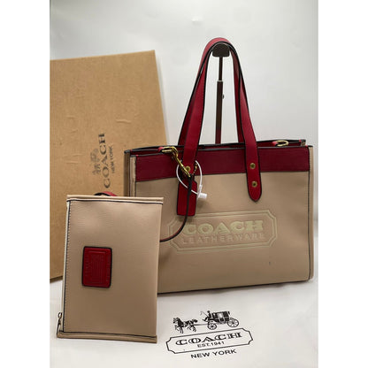 COACH FIELD TOTE BAG 30 COLOR BLOCK