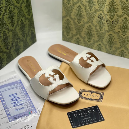 GUCCI GG CUT OUT INTERLOCKING SANDAL WITH COLORS