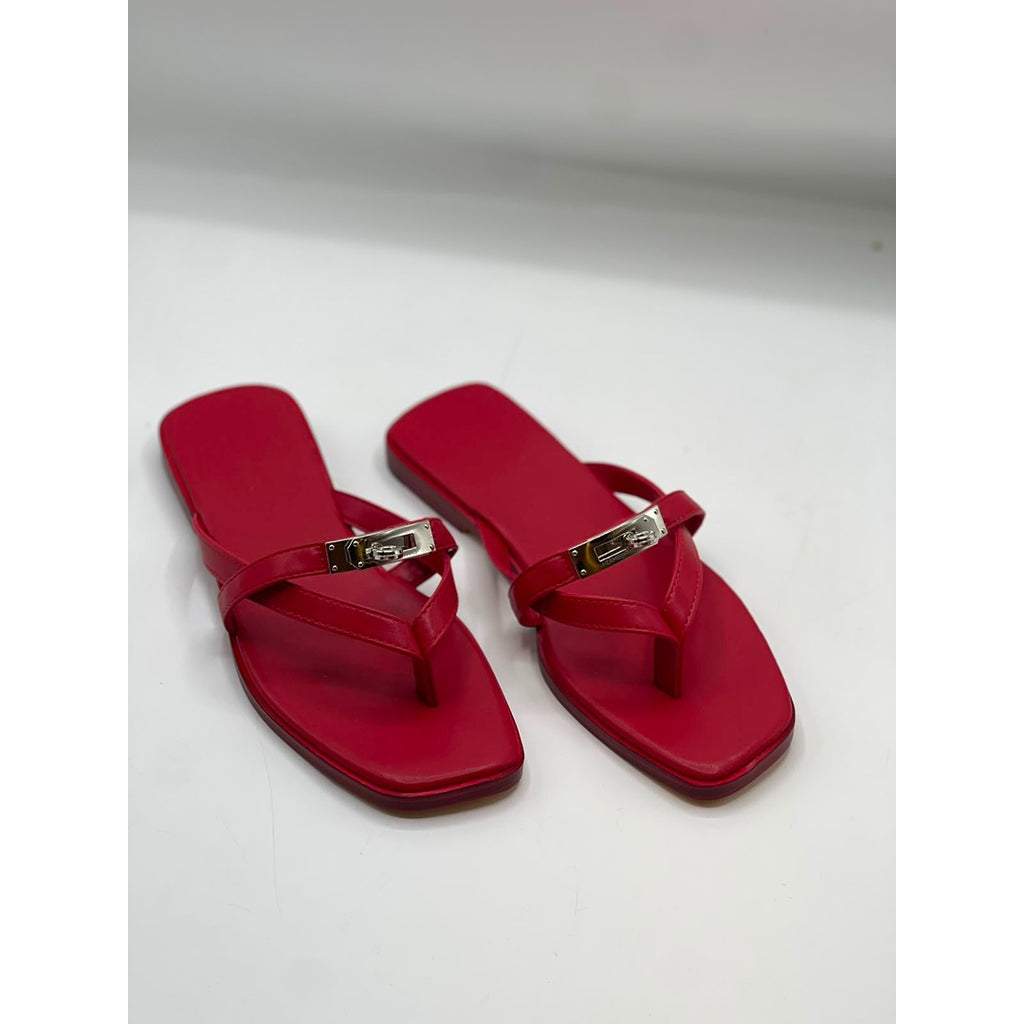 HERMES SHOCKING PINK MISS SANDALS CALFSKIN