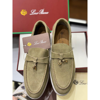 LORO PIANA MINT GREEN SUMMER WALK CASUAL BALLET LOAFERS