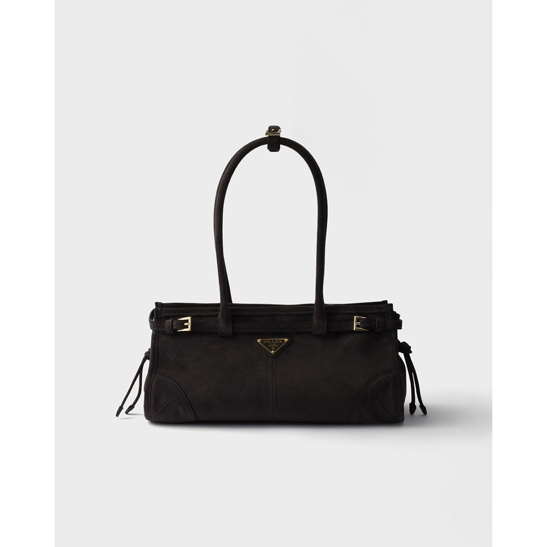 PRADA BONNIE MEDIUM SUEDE SHOULDER BAG