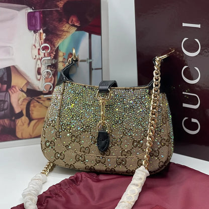 GUCCI GG CRYSTAL EMBELLISHED JACKIE NOTTE