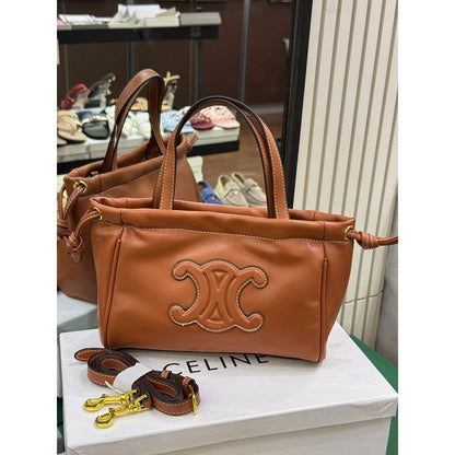CELINE SMALL CABAS DRAWSTRING CUIR TRIOMPHE
