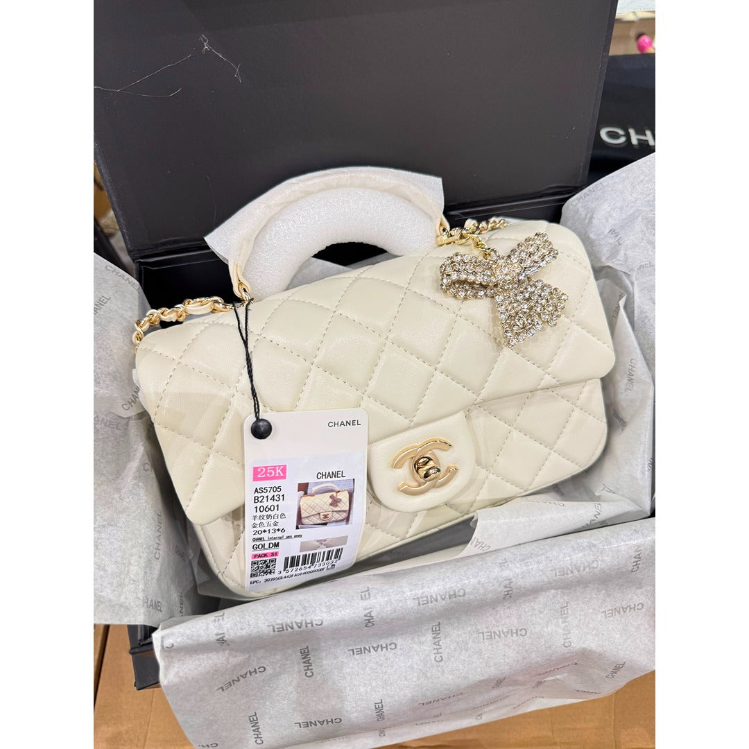 CHANEL MINI RECTANGULAR FLAP TOP HANDLE BAG