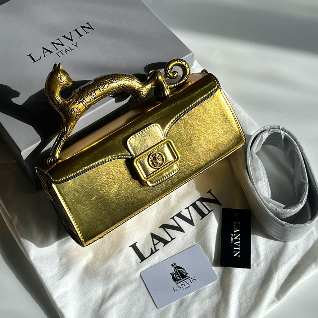 LANVIN PENCIL CAT MATTE HANDLE BAG