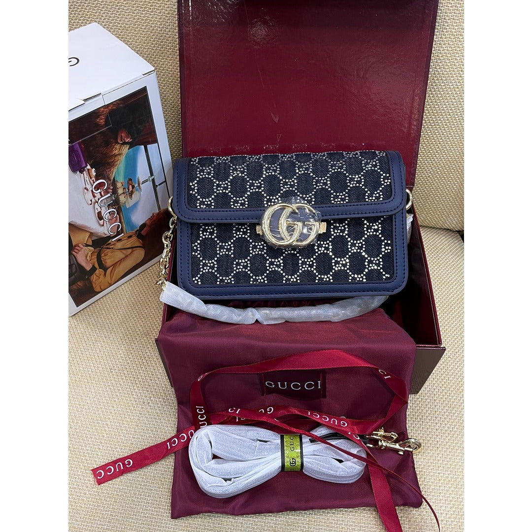 GUCCI GO SMALL GG CANVAS SHOULDER BAG