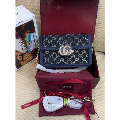 GUCCI GO SMALL GG CANVAS SHOULDER BAG