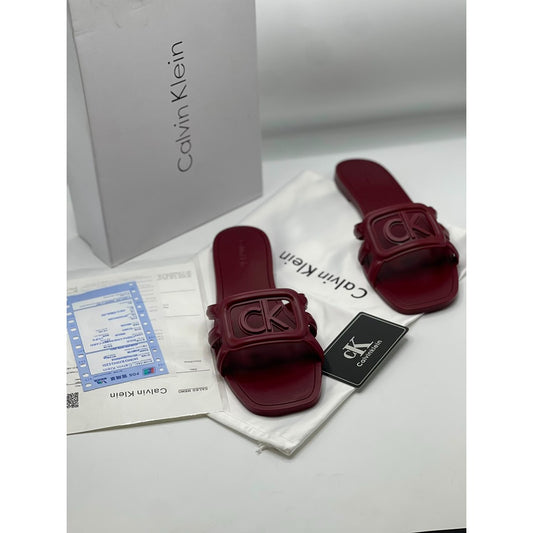 CALVIN KLEIN CK CUT OUT RUBBER SANDAL WITH COLORS
