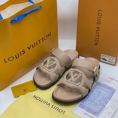 LOUIS VUITTON ISOLA COMFORT MULES LV CUTOUT