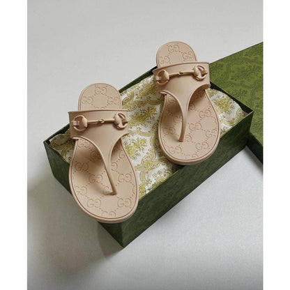 GUCCI HORSEBIT NUDE THONG RUBBER SANDAL