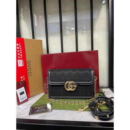 GUCCI GO SMALL GG CANVAS SHOULDER BAG