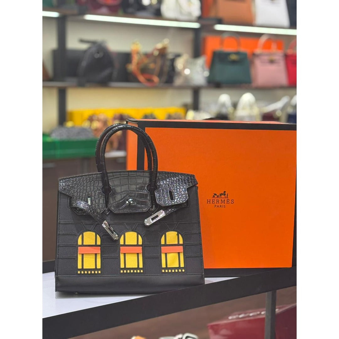 HERMES BIRKIN FAUBOURG SELLIER BLACK LIMITED EDITION
