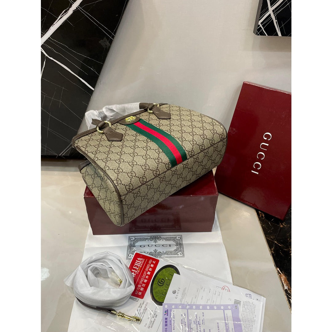GUCCI OPHIDIA GG SIGNATURE CANVAS TOTE BAG