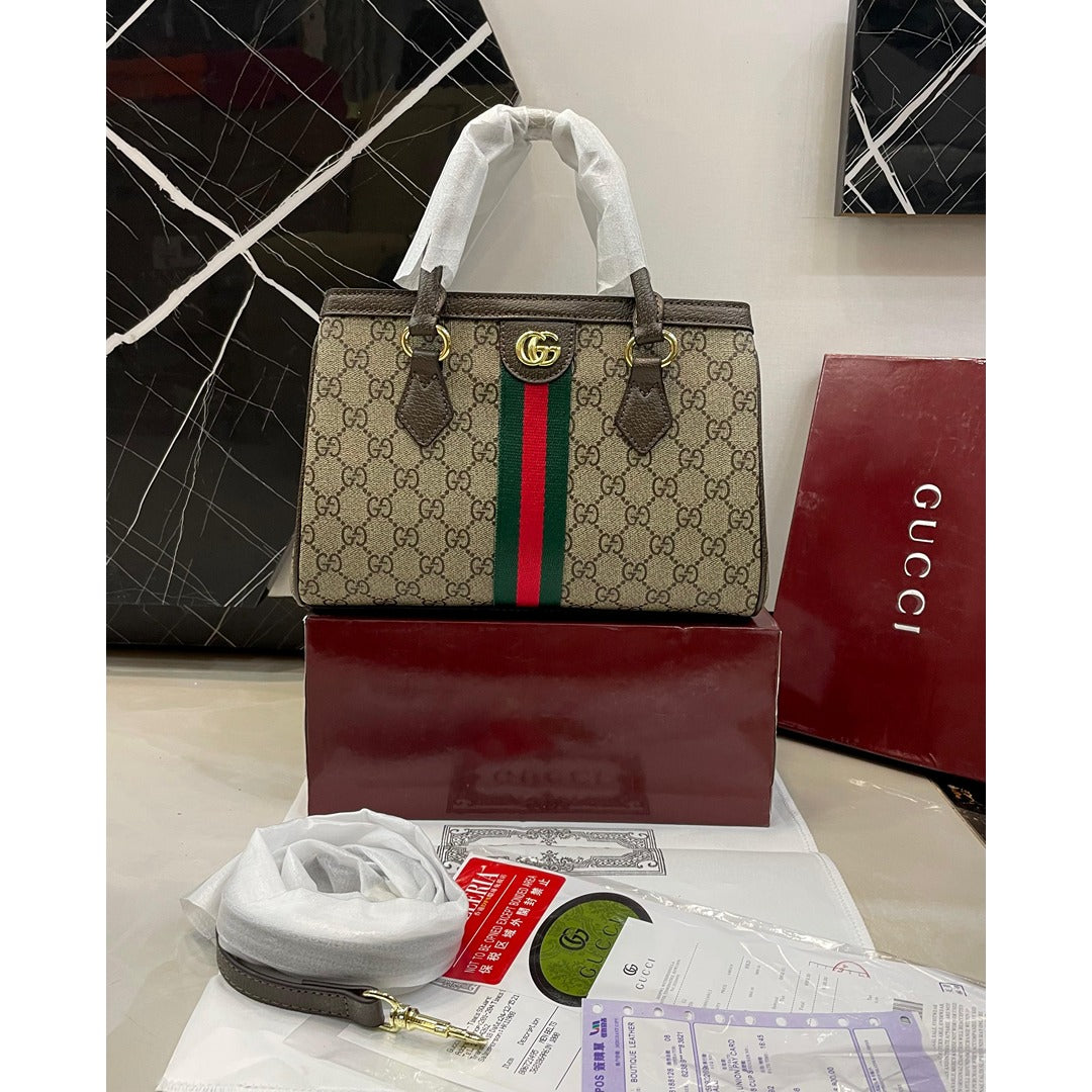 GUCCI OPHIDIA GG SIGNATURE CANVAS TOTE BAG