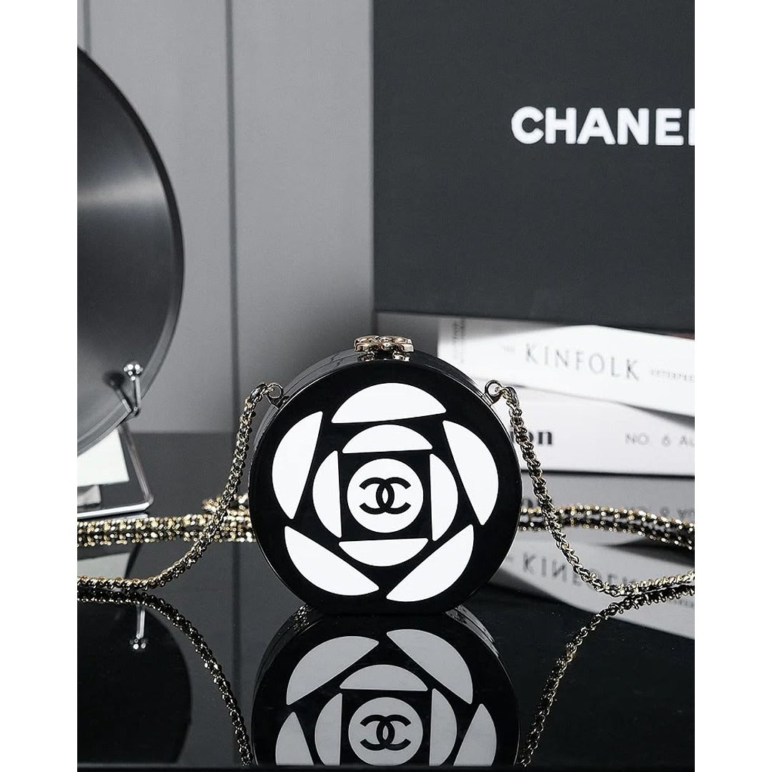 CHANEL CRUISE PLEXI CAMELIA MINI BAG