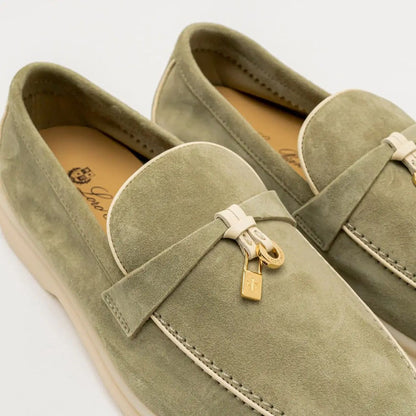 LORO PIANA MINT GREEN SUMMER WALK CASUAL BALLET LOAFERS
