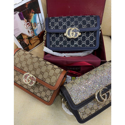 GUCCI GO SMALL GG CANVAS SHOULDER BAG