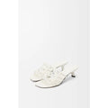 LOEWE PETAL ANAGRAM WHITE SLIDE CALF SKIN