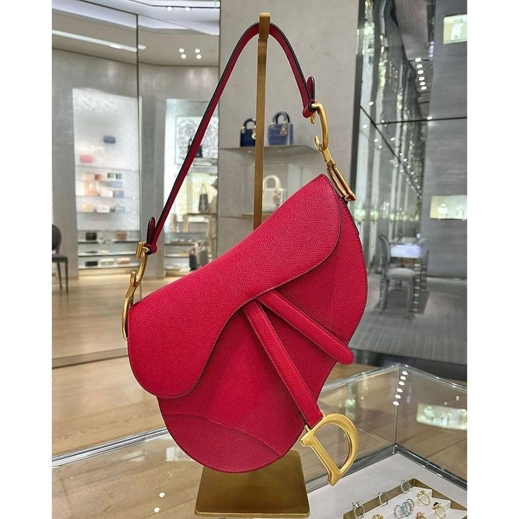 CHRISTIAN DIOR SADDLE LEATHER MINI HANDBAG