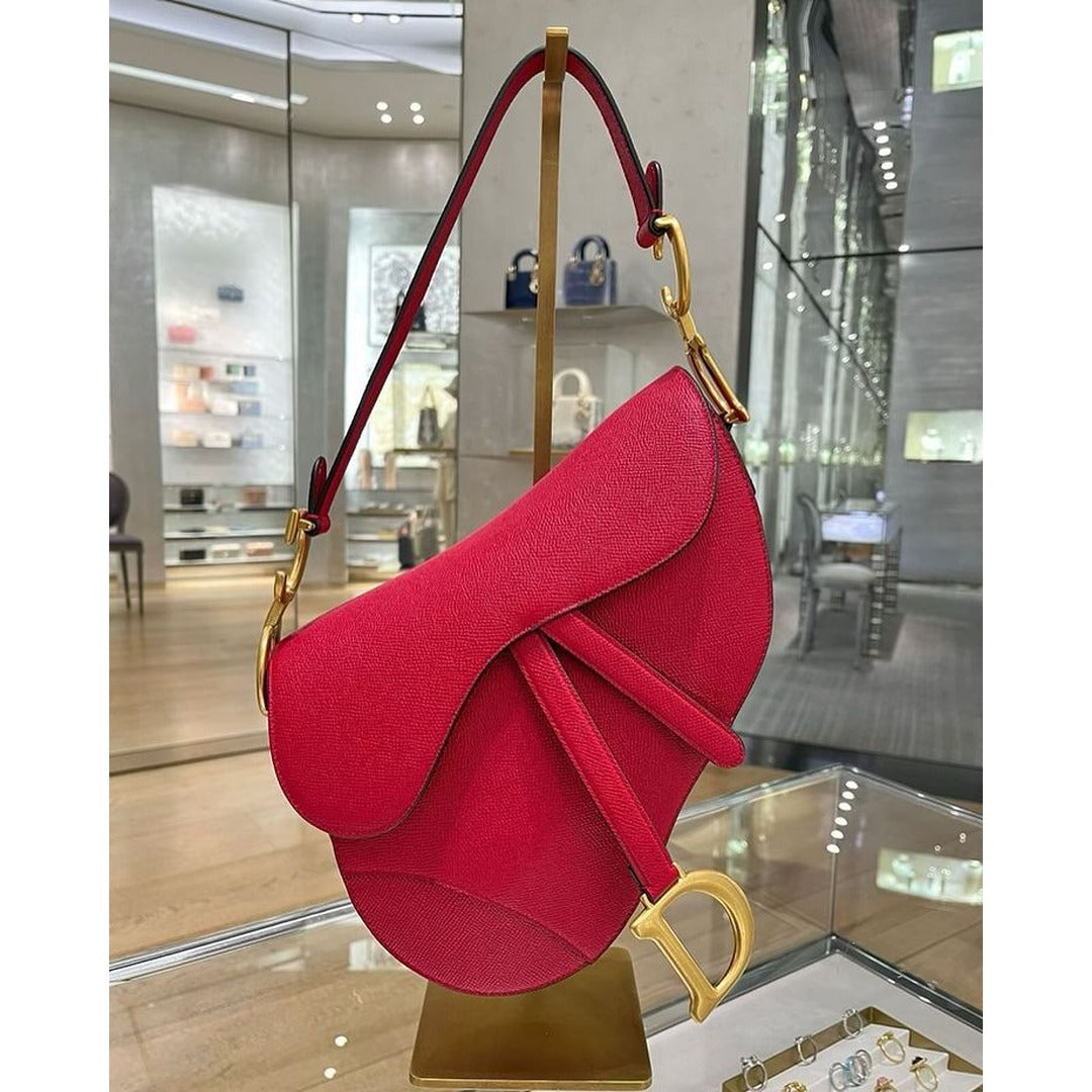 CHRISTIAN DIOR SADDLE LEATHER MINI HANDBAG