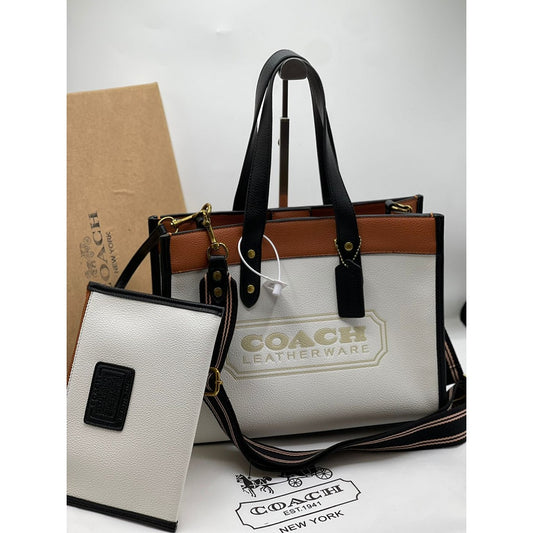 COACH FIELD TOTE BAG 30 COLOR BLOCK