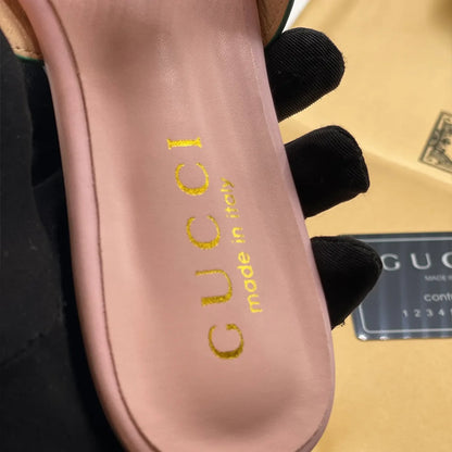 GUCCI GG CUT OUT INTERLOCKING SANDAL WITH COLORS