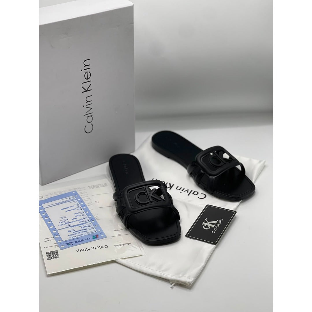 CALVIN KLEIN CK CUT OUT RUBBER SANDAL WITH COLORS