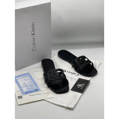 CALVIN KLEIN CK CUT OUT RUBBER SANDAL WITH COLORS