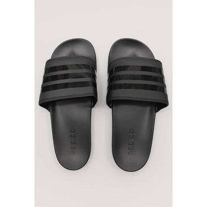 ADIDAS ADILETTE GREY BLACK 3 STIPE SLIDE