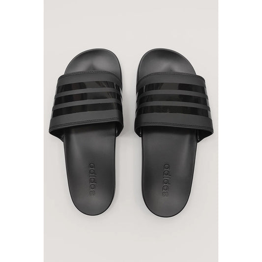 ADIDAS ADILETTE GREY BLACK 3 STIPE SLIDE